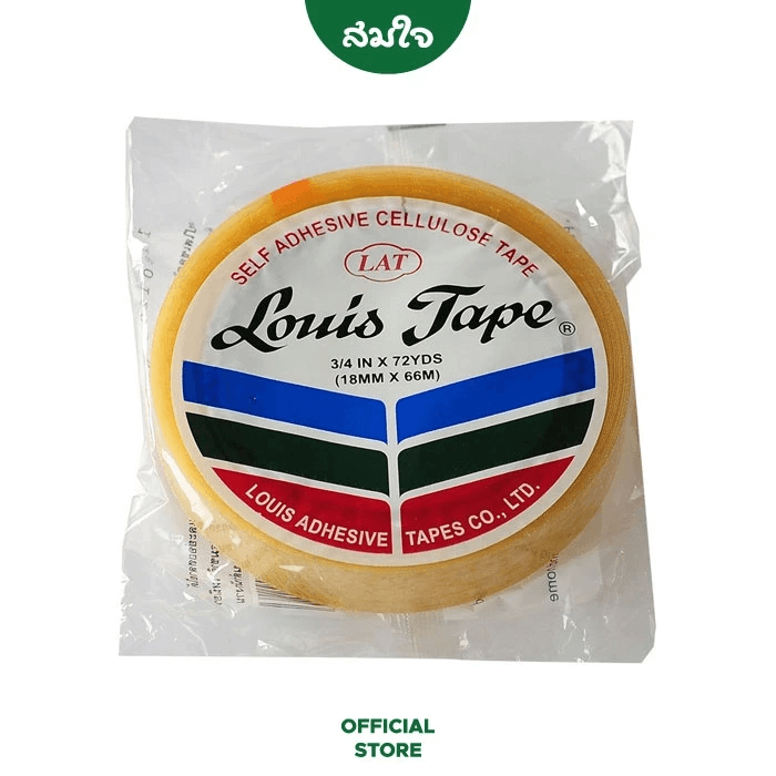 เทปใส LOUIS TAPE (หลุยส์) 3/4 นิ้ว x 72หลา แกน 3 นิ้ว